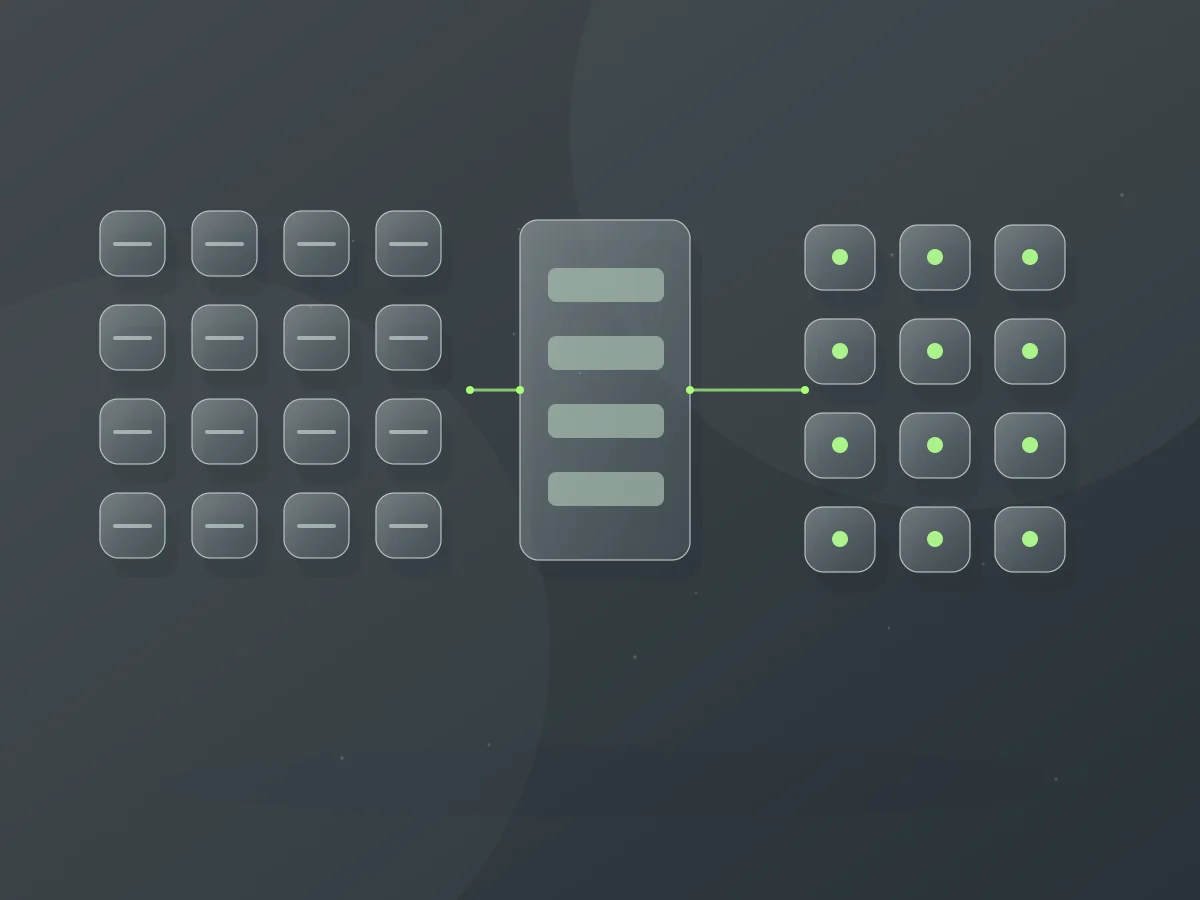 反復する業務を整理して処理する自動化のイメージ